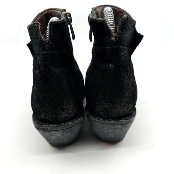 Antelope Black Glitter Leather Ankle Booties Women's 6 US - Picture 6 of 9